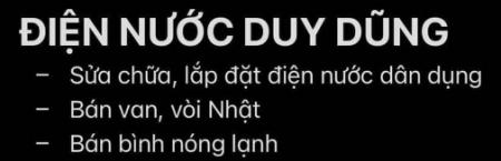 ĐIỆN NƯỚC DUY DŨNG