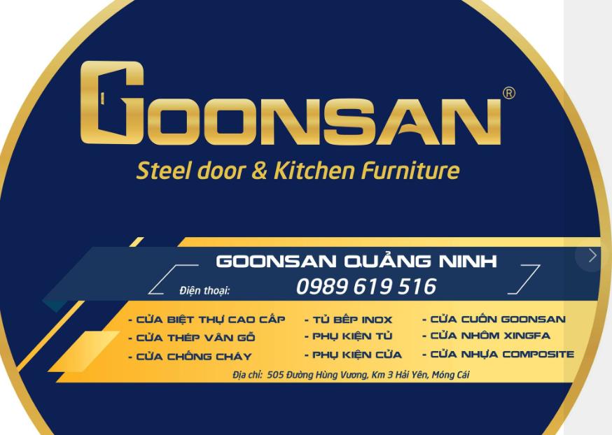 Cửa thép vân gỗ Goonsan Quảng Ninh